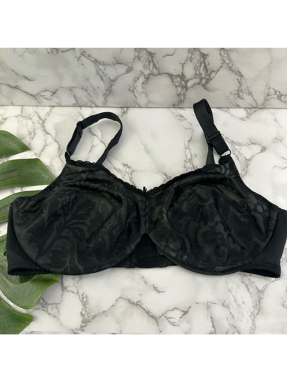 Warners Womens Perfect Support Full Coverage Bra Size 42 D Black Underwire